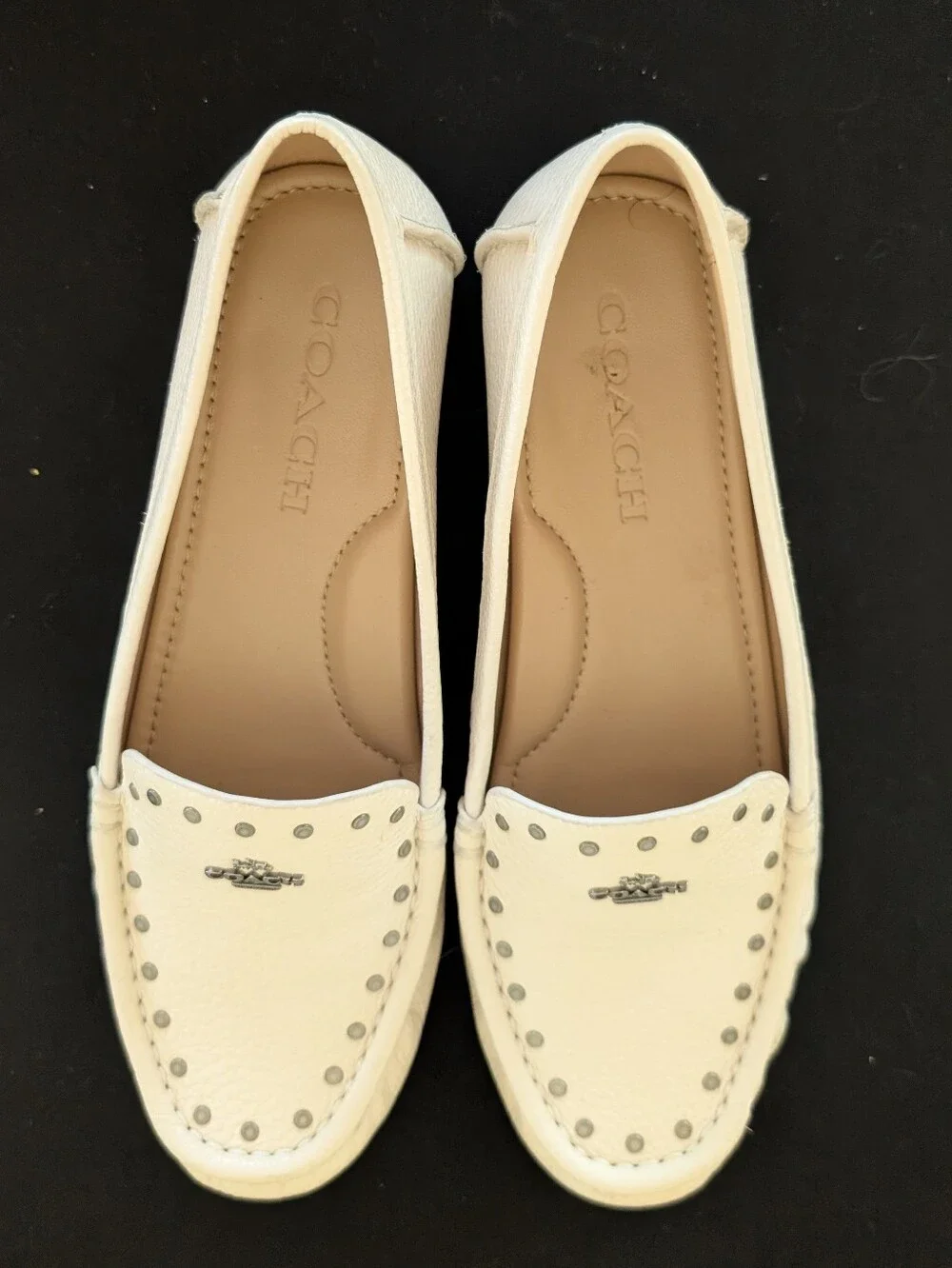 Coach MCKENNA DRIVER Slip On Shoes Chalk Color Size 6.5